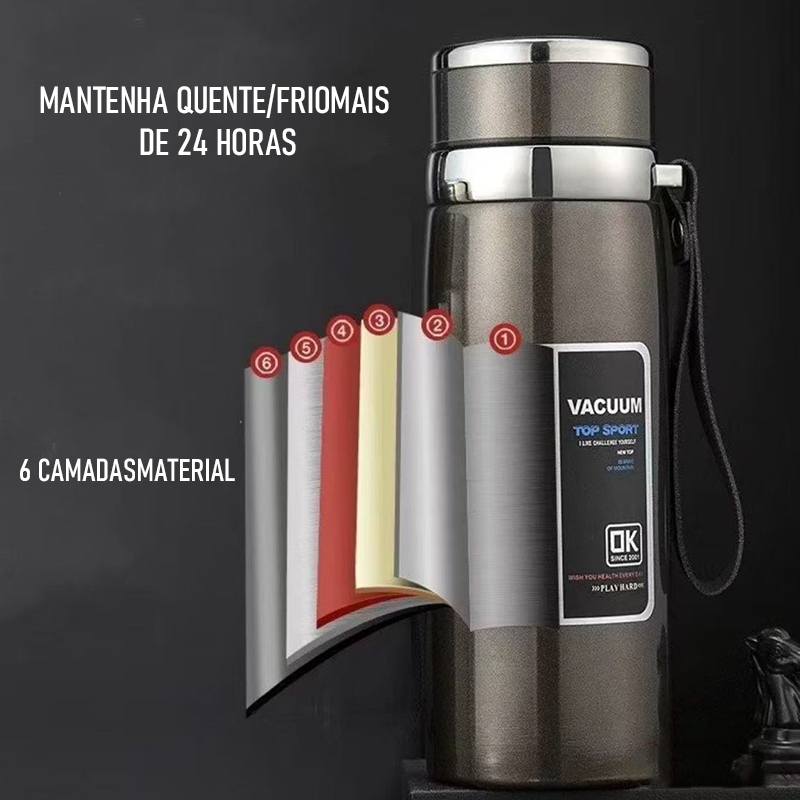 800/1000mlGarrafa térmica a vácuotrês capacidade três cores de aço inoxidável dupla