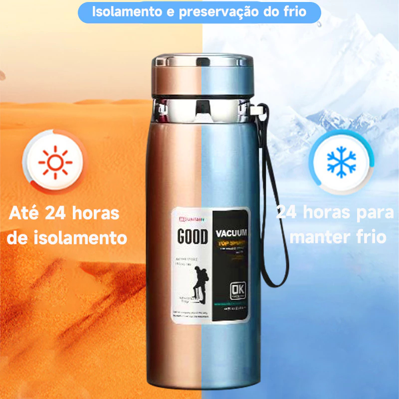 800/1000mlGarrafa térmica a vácuotrês capacidade três cores de aço inoxidável dupla