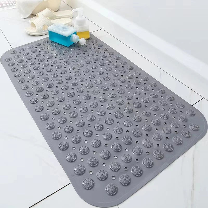 Tapete Para Box Retangular Massagem Pés Relaxante Banheiro Antiderrapante Com Ventosa