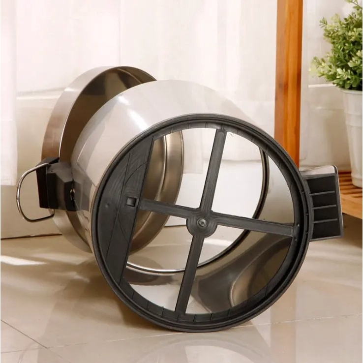 Vittak Lixeira Inox 3L 5L ou 12 Litros Cesto de Lixo Removível Balde Pedal Aço Inoxidável Redonda Multiuso