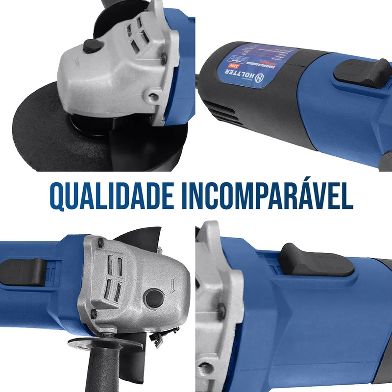 Lixadeira Angular Profissional 800-2200W - RPM 13000-6600 110V/220V Industrial