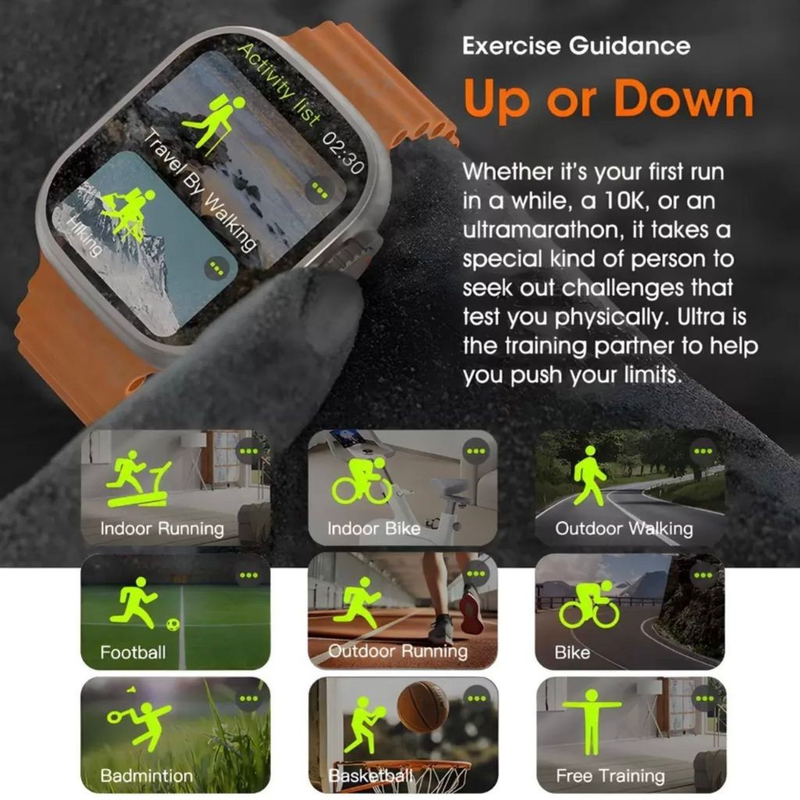 Smartwatch W69+ Plus Ultra 2024 + Pulseira + Película + Case Série10 Tela Super Amoled 2GB MicroWear