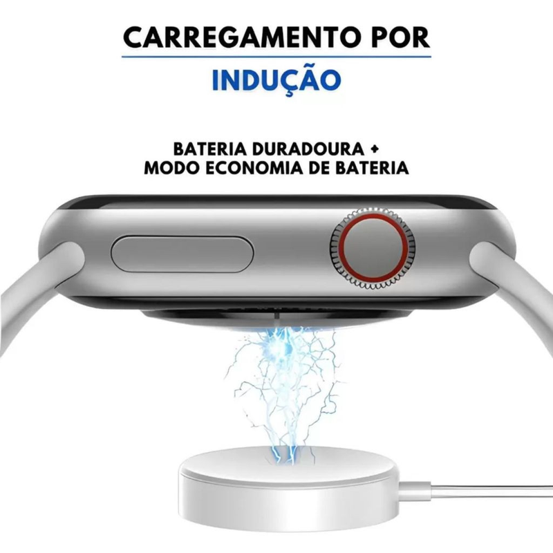 Smartwatch W69+ Plus Ultra 2024 + Pulseira + Película + Case Série10 Tela Super Amoled 2GB MicroWear