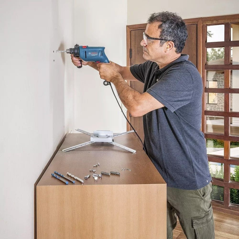 Furadeira Industrial Impacto 3/8 Reversão 450W GSB 450RE + Estojo 30 Peças X-Line BOSCH 110V