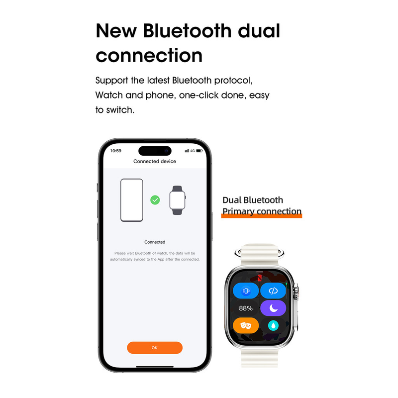 Smart watch Ultra 4 49mm Séries 10 2025 Inteligente Microwear Original GPS 2 pulseira