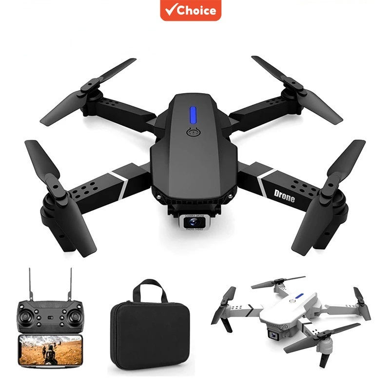 Drone E88 Pro HD com Câmera Dupla, Posicionamento WiFi FPV e Modo de Manutenção de Altura, Quadcopter RC Profissional.
